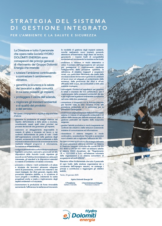 Strategia del Sistema Gestione Integrata Ambiente e Sicurezza